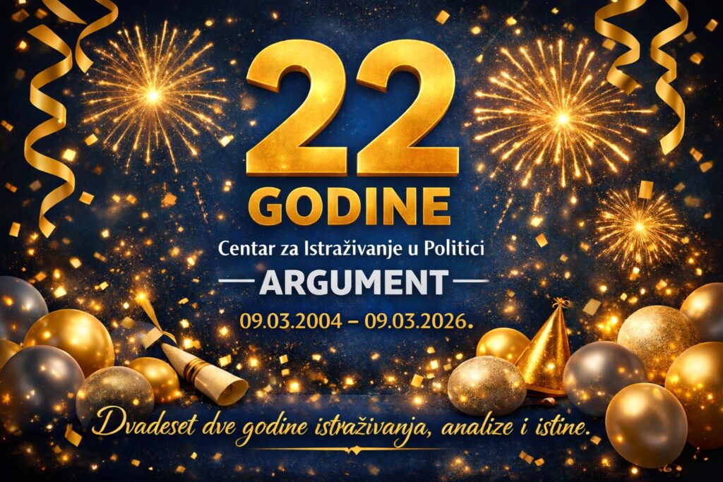 22 godine Centra za istraživanje u politici Argument
