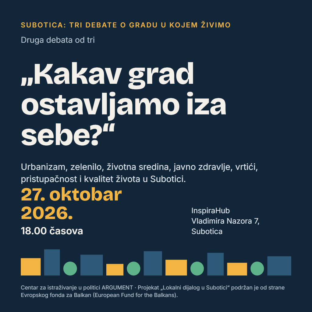 Druga debata iz ciklusa „Subotica: tri debate o gradu u kojem živimo“